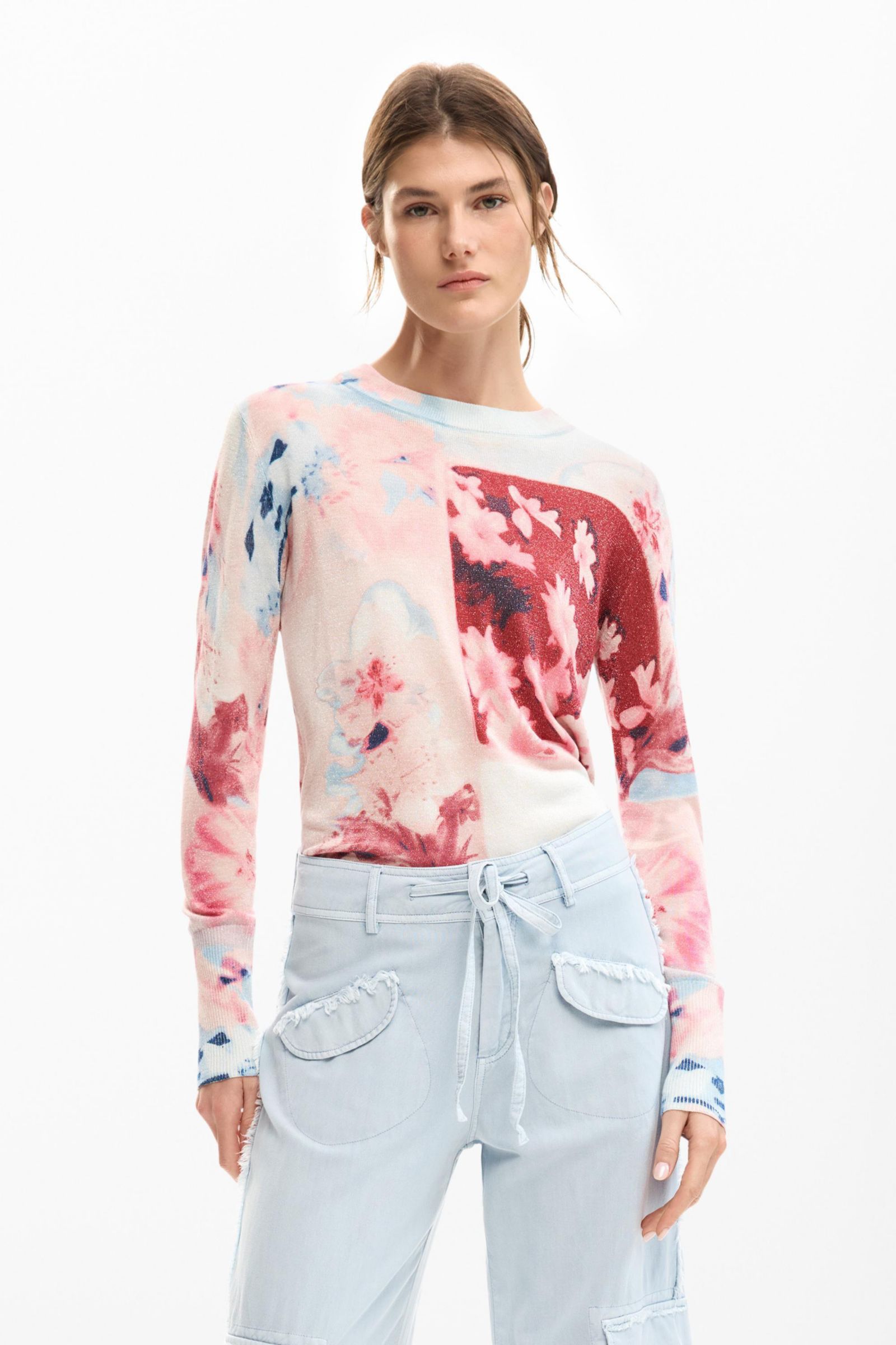 Женский свитер Desigual Fine knit collage