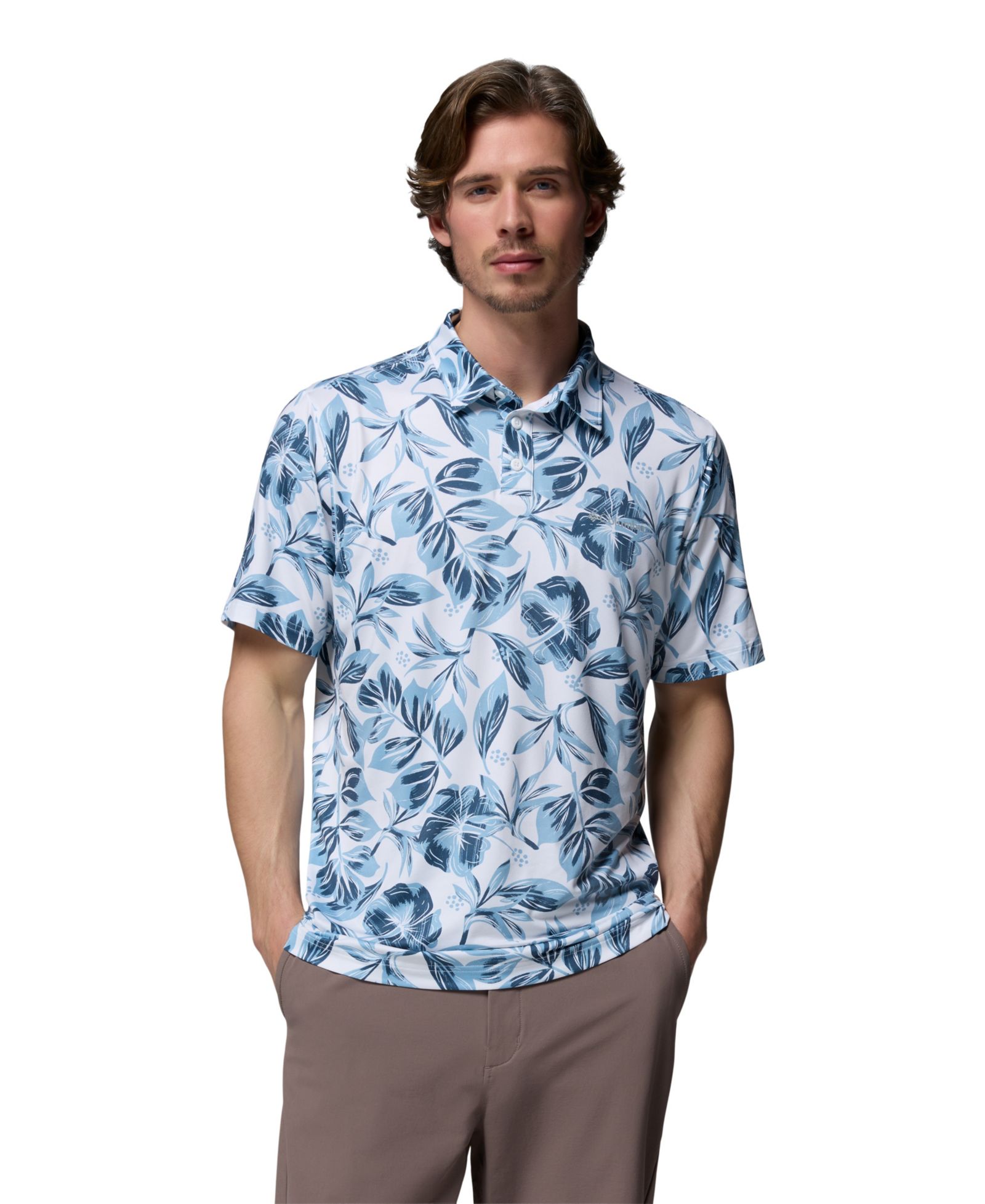Columbia Мужская рубашка поло Parsons Printed с коротким рукавом