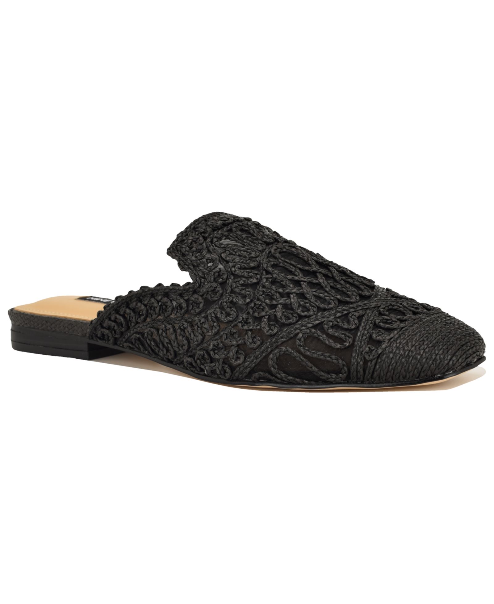 Nine West Women's Camella Woven Flat Slip-On Mules