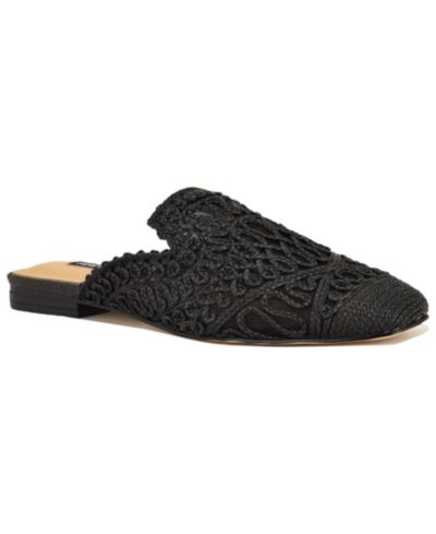 Nine West Женские Camella Woven Flat Slip-On Mules