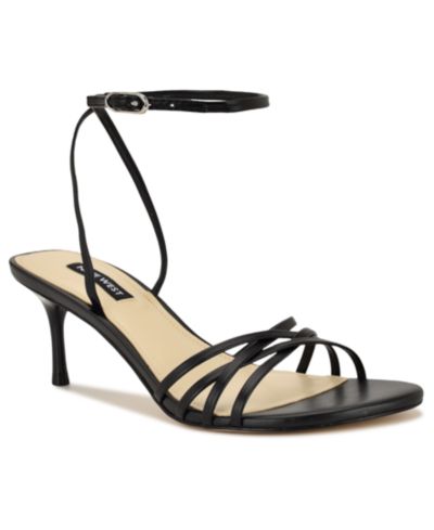 Nine West Women's Gazey Ankle Strap Kitten Heel Dress Sandals