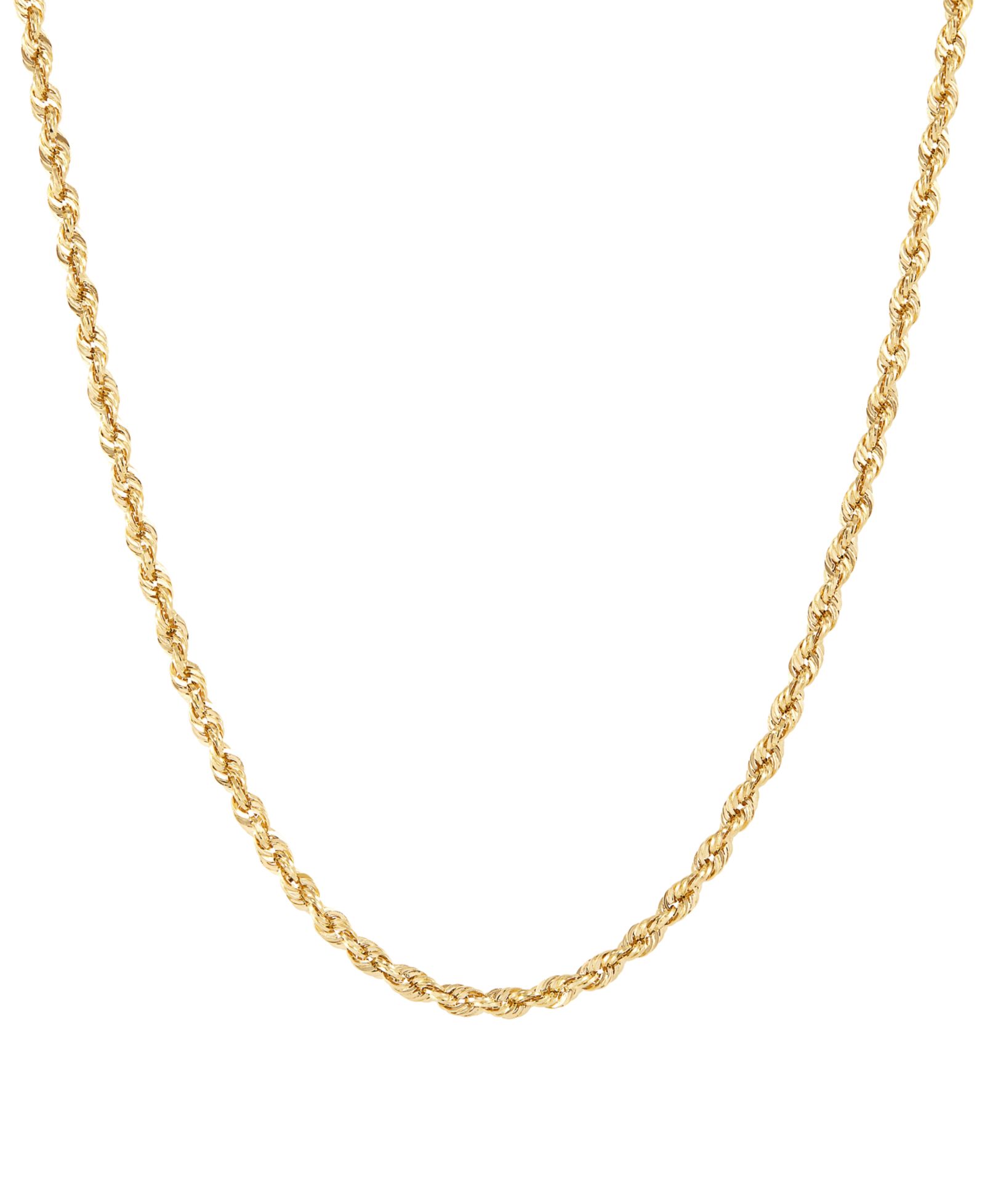 Золотая цепь Hollow Rope 14k Yellow Gold