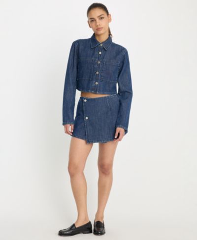 Good American Женский джинсовый укороченный жакет, Plus Size