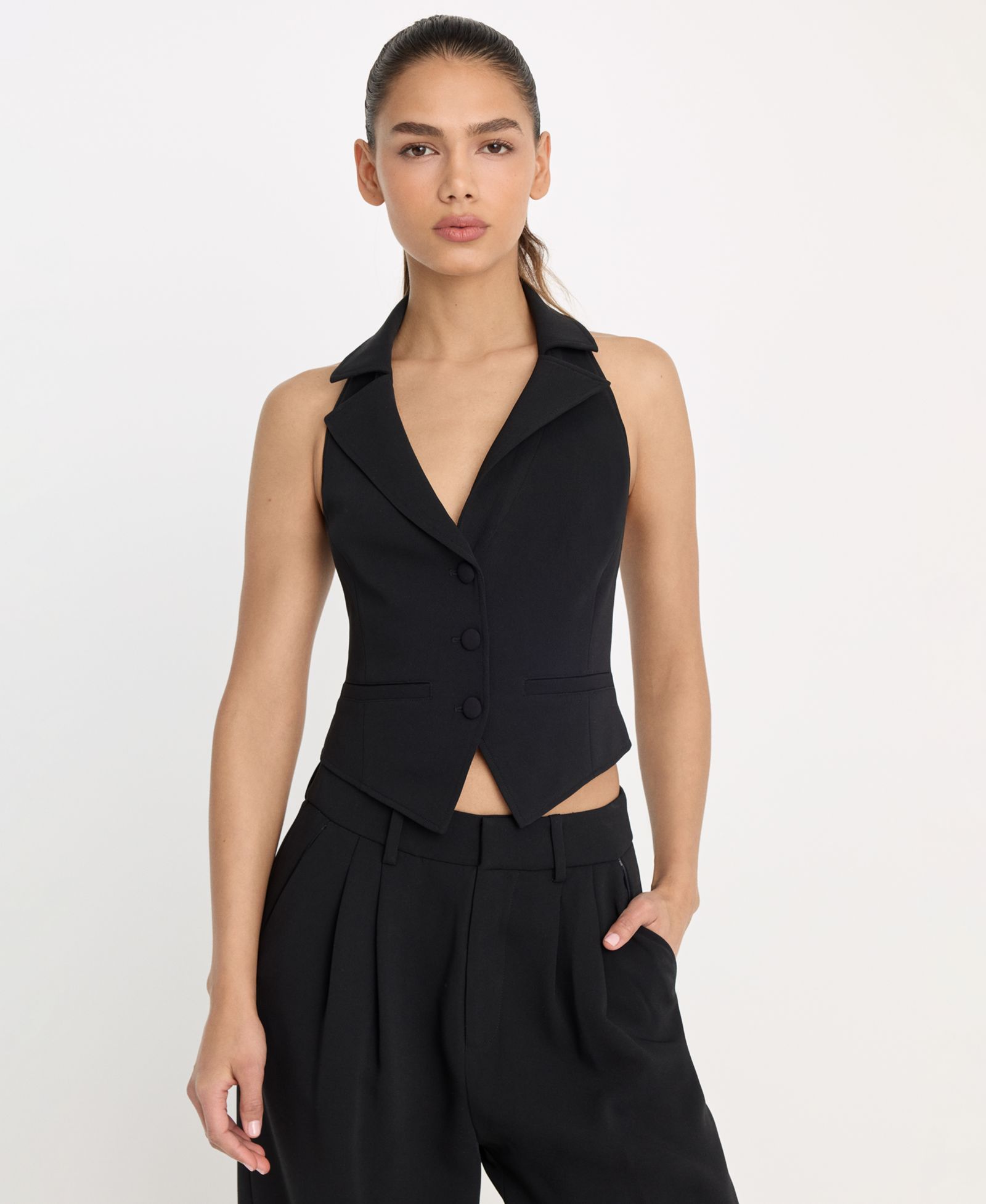 Good American Women's Halter Neck Vest, Regular & Plus Size