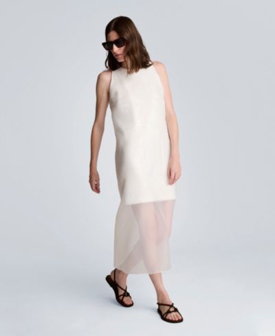 Платье Kenneth Cole Women's Crewneck Sheer Overlay