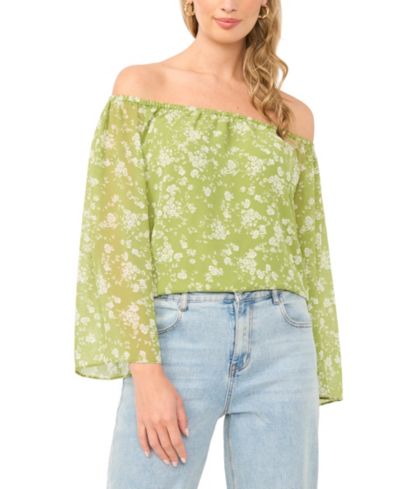 1.STATE Women's Off The Shoulder Long-Sleeve Top