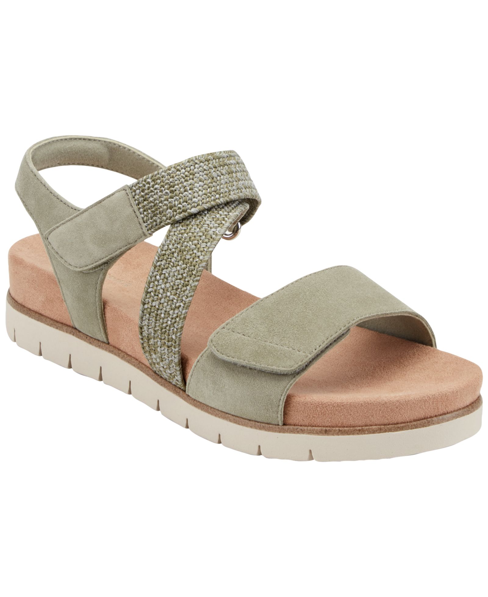 Easy Spirit Women's Hillary Woven Strappy Flat Sandals