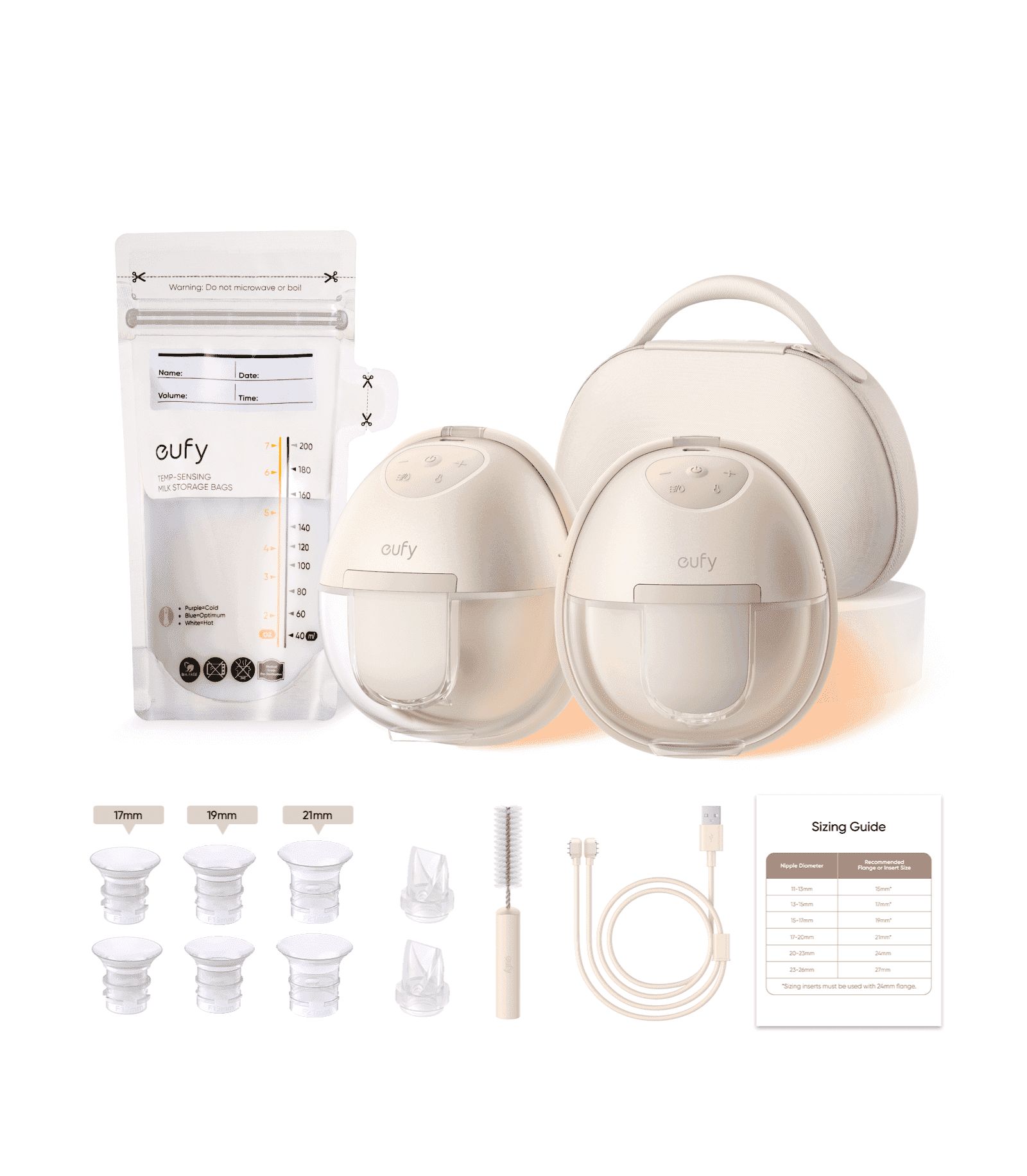 eufy Baby Heated Wearable Breast Pump S1 Pro с мешком для хранения молока (120 шт.)