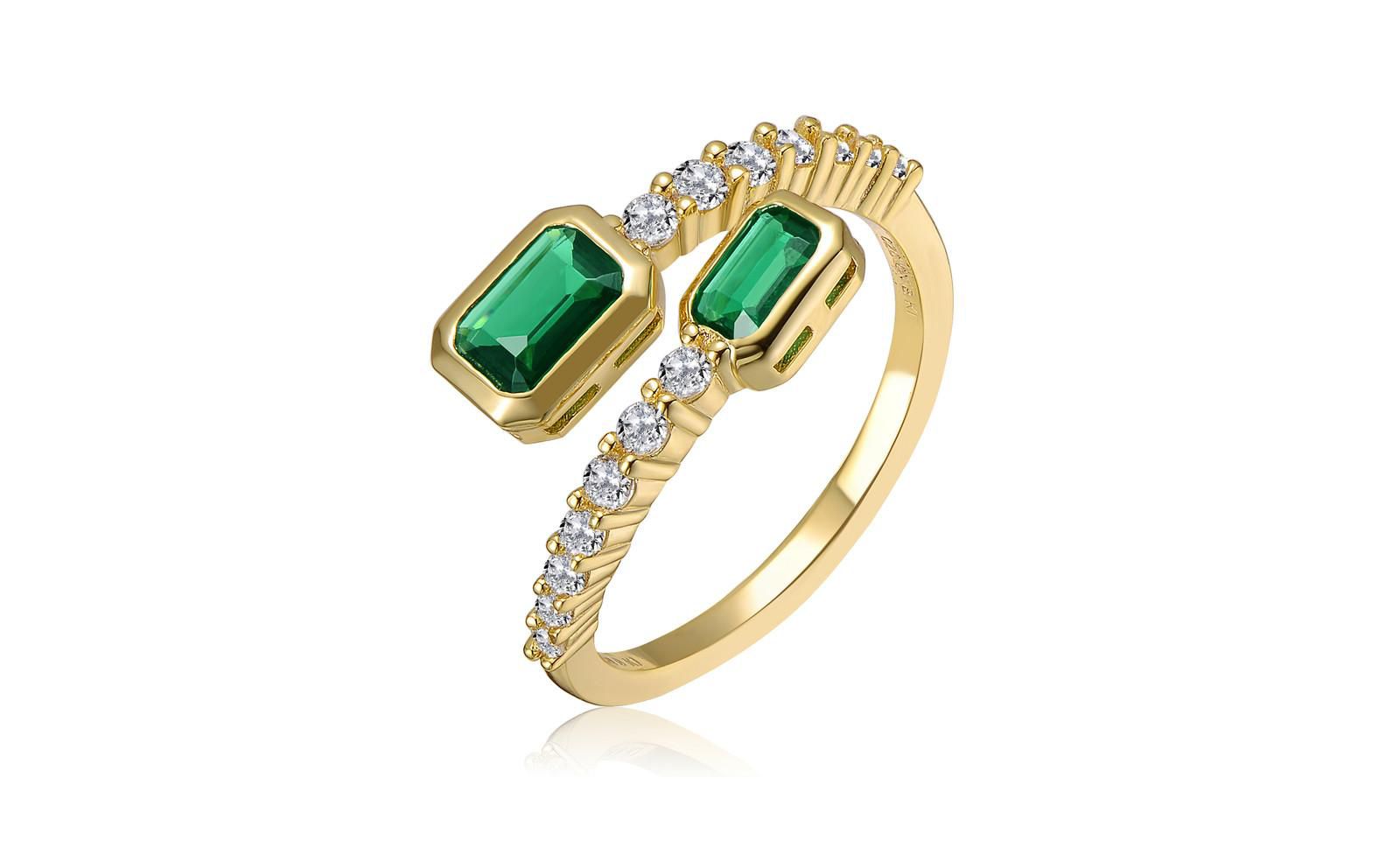 Rachel Glauber Cubic Zirconia Bypass Ring