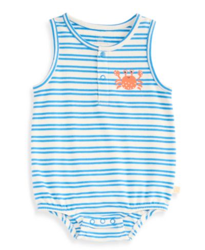 Детский хлопковый комбинезон First Impressions Baby Boys' 0M-24M Crab Henley Cotton Sunsuit