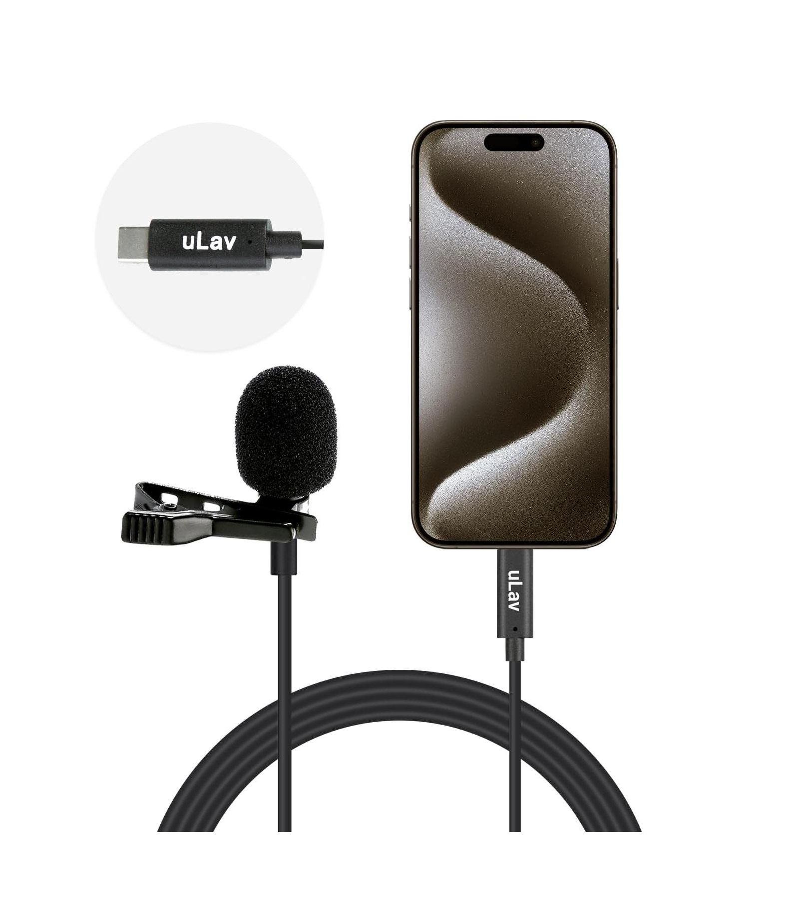 Цифровой петличный микрофон Movo uLav-L Omnidirectional с разъемом USB-C