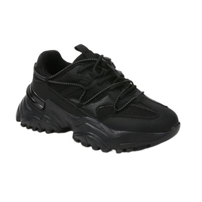 BERNESS Women's Branch Mixed Material Lace-Up Sneakers