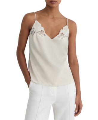 REISS Women's Joanie Lace Detail Vests