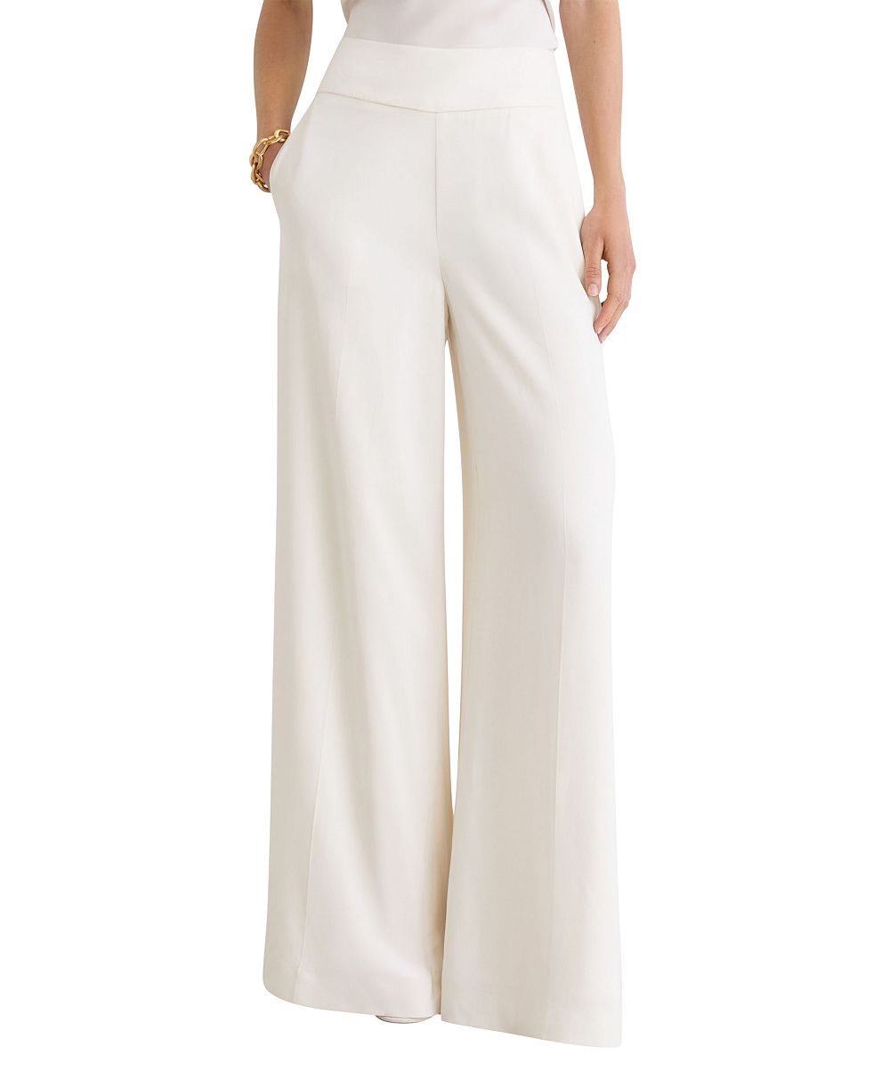REISS Women's Clover Wide-Leg Mid-Rise Trousers