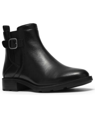 Clarks Women's Adalynn West Buckle Round Toe Booties