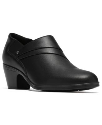 Clarks Women's Emily2 London Block Heel Round Toe Leather Shooties
