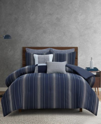 Perry Ellis Harper Striped 3-Pc. Comforter Set, King