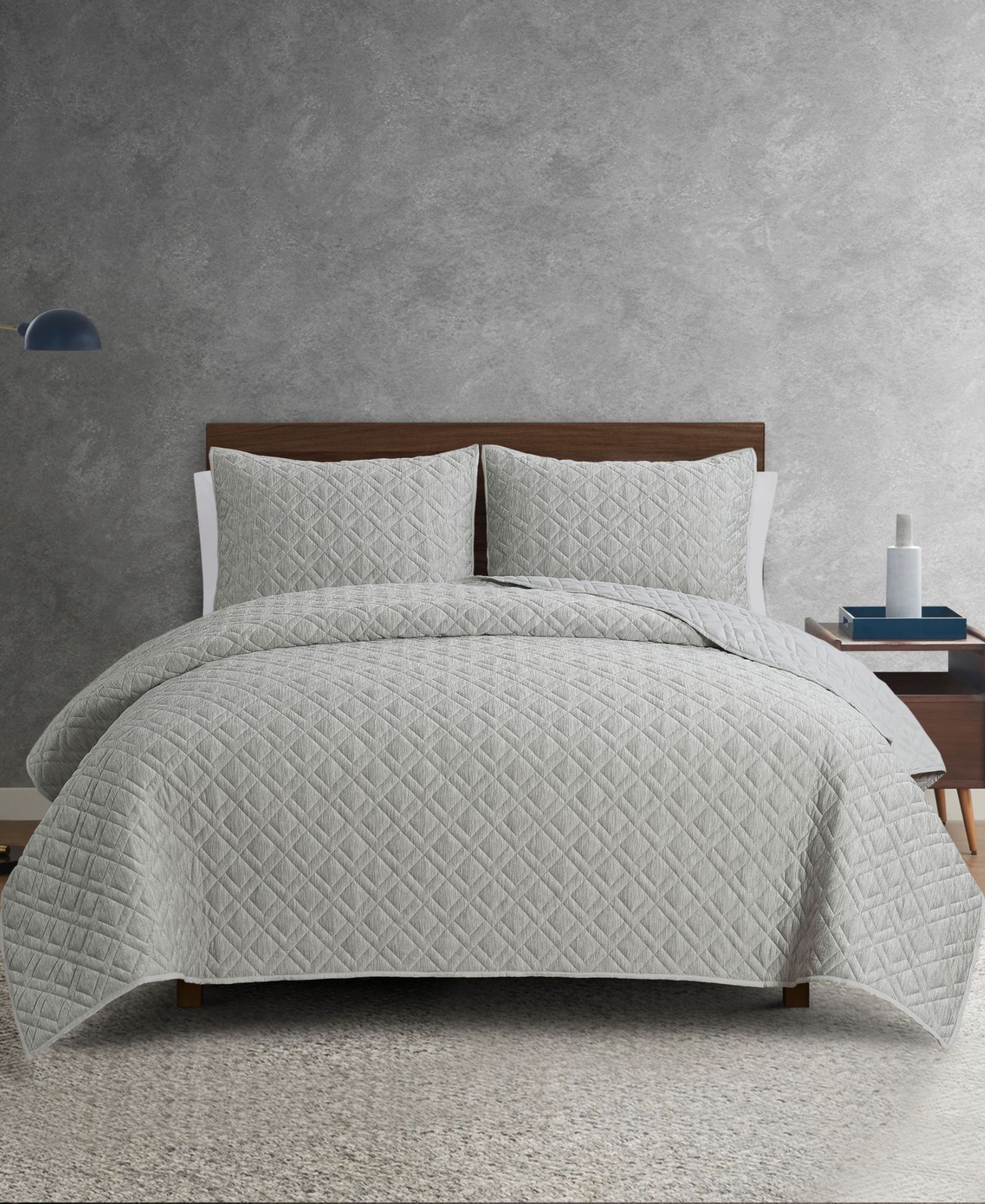 Perry Ellis Henley Jacquard 3-Pc. Quilt Set, Full/Queen