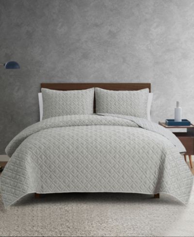 Perry Ellis Henley Jacquard 3-Pc. Quilt Set, Full/Queen
