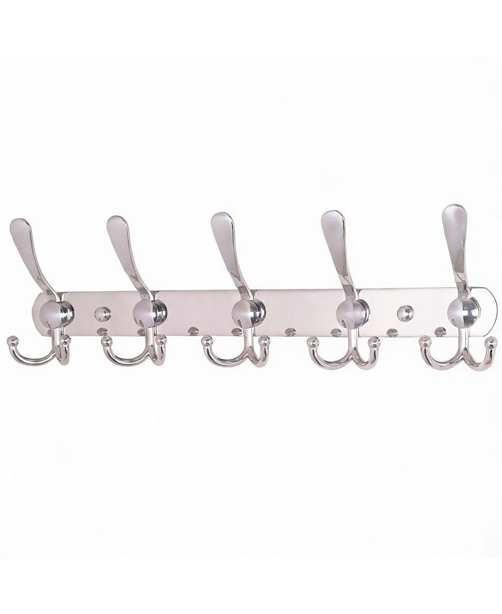 YIGII Heavy Duty 5-Tri Hook Wall Rack for Coats, Hats, Towels, Purse, Scarfs, Robes