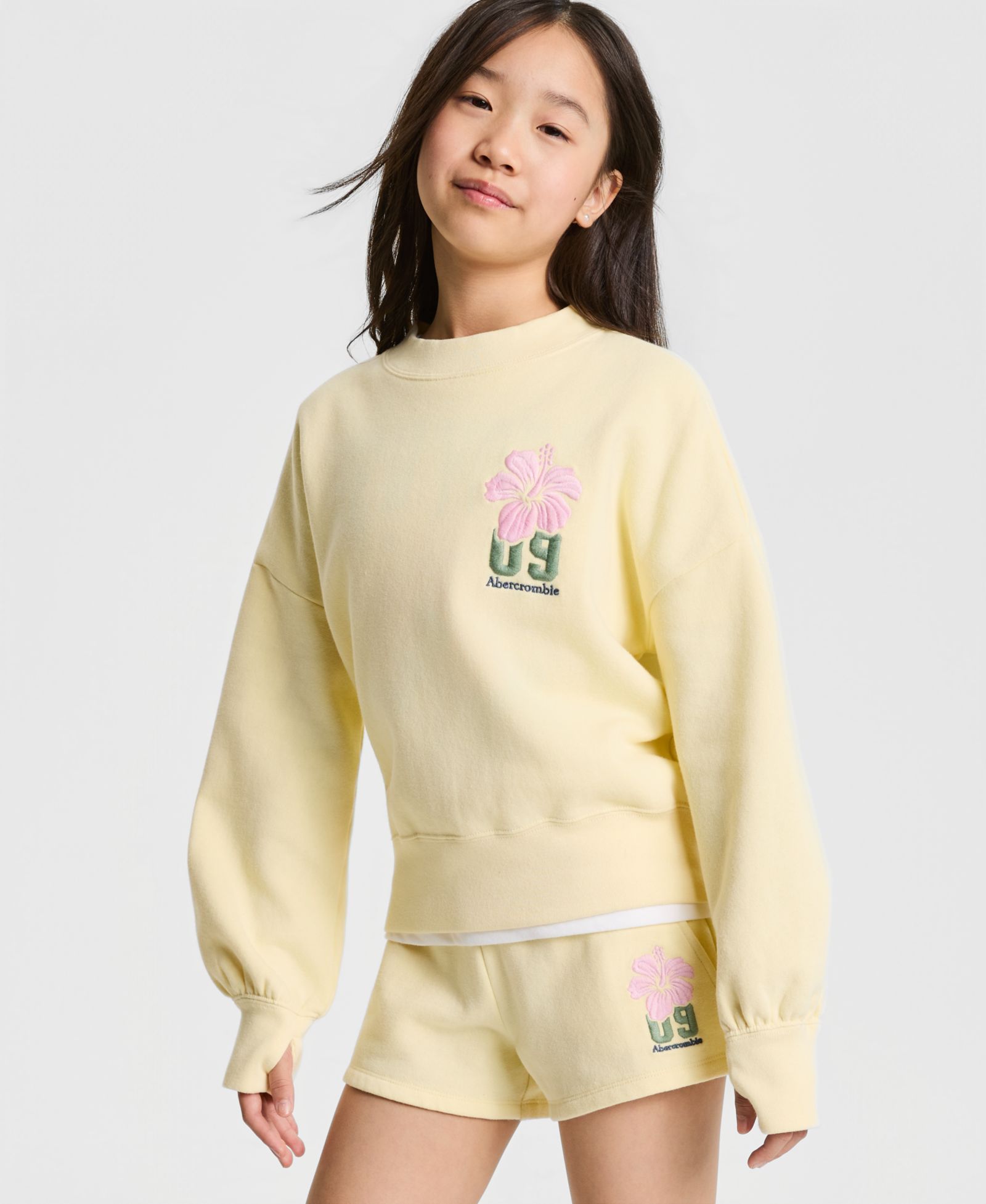 abercrombie kids Детский флисовый свитшот с круглым вырезом