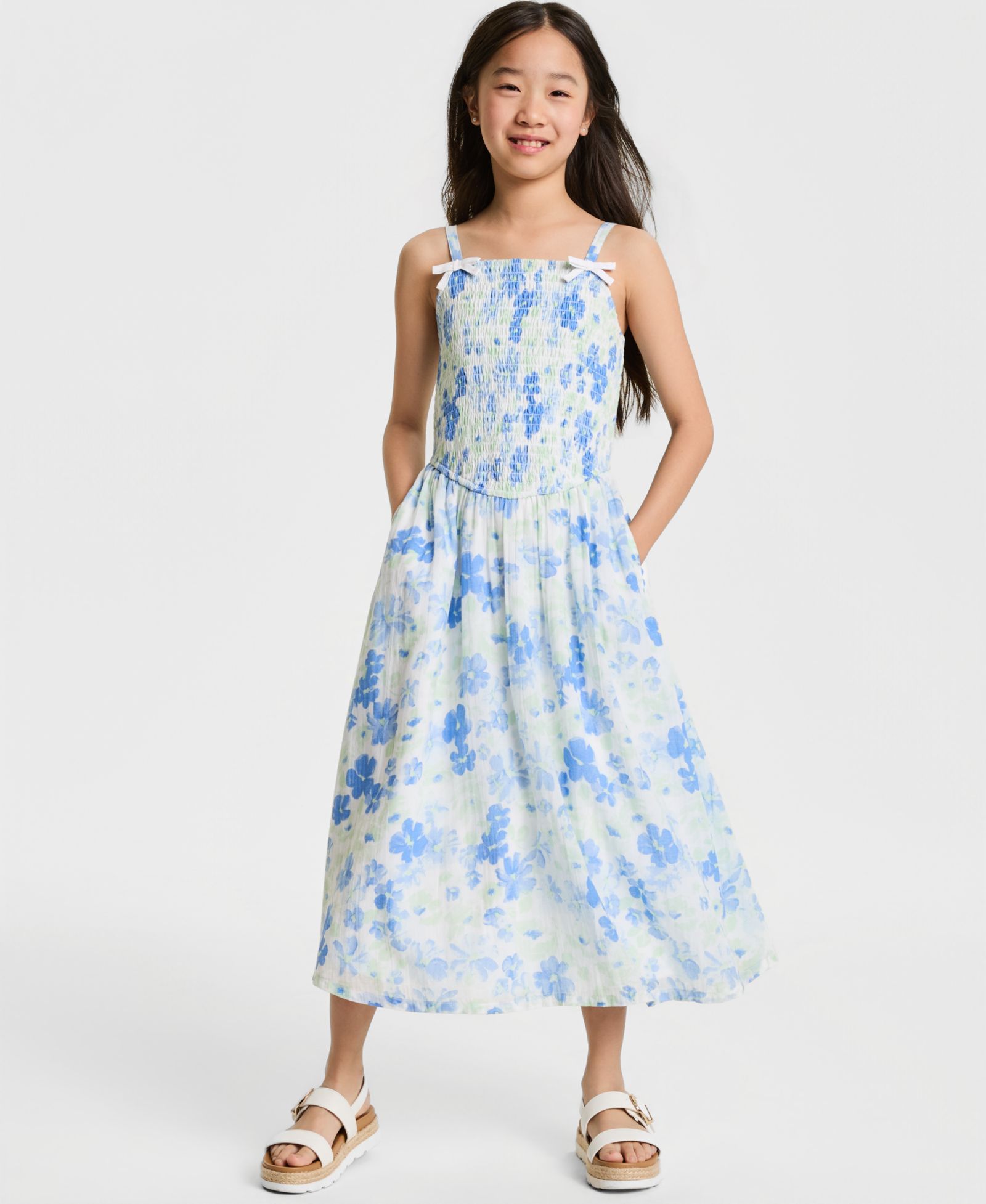 abercrombie kids Женский Smocked Maxi Dress
