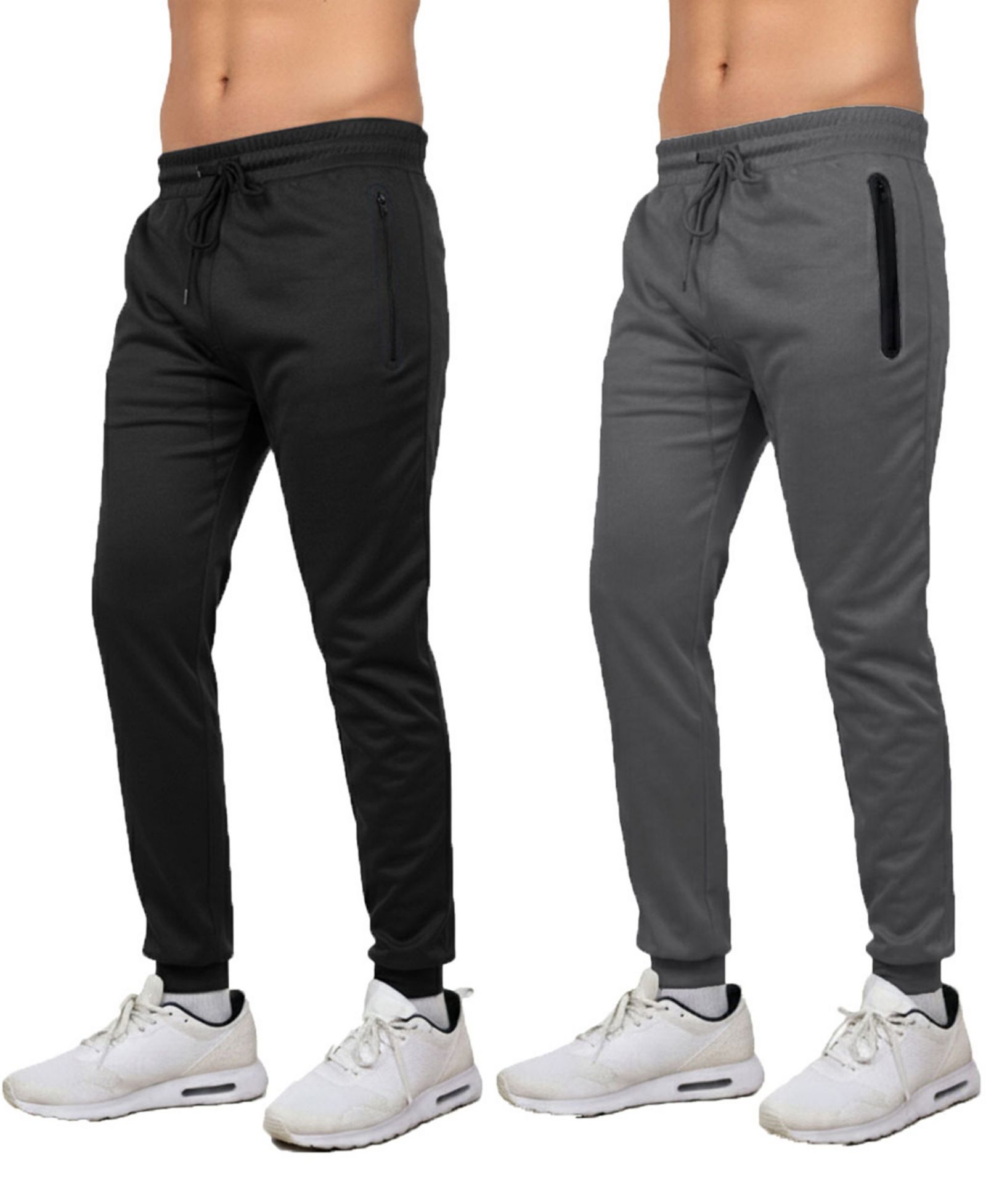 Blu Rock Men's Modern Slim-Fit Tech Joggers Sweatpants, 2-Pack