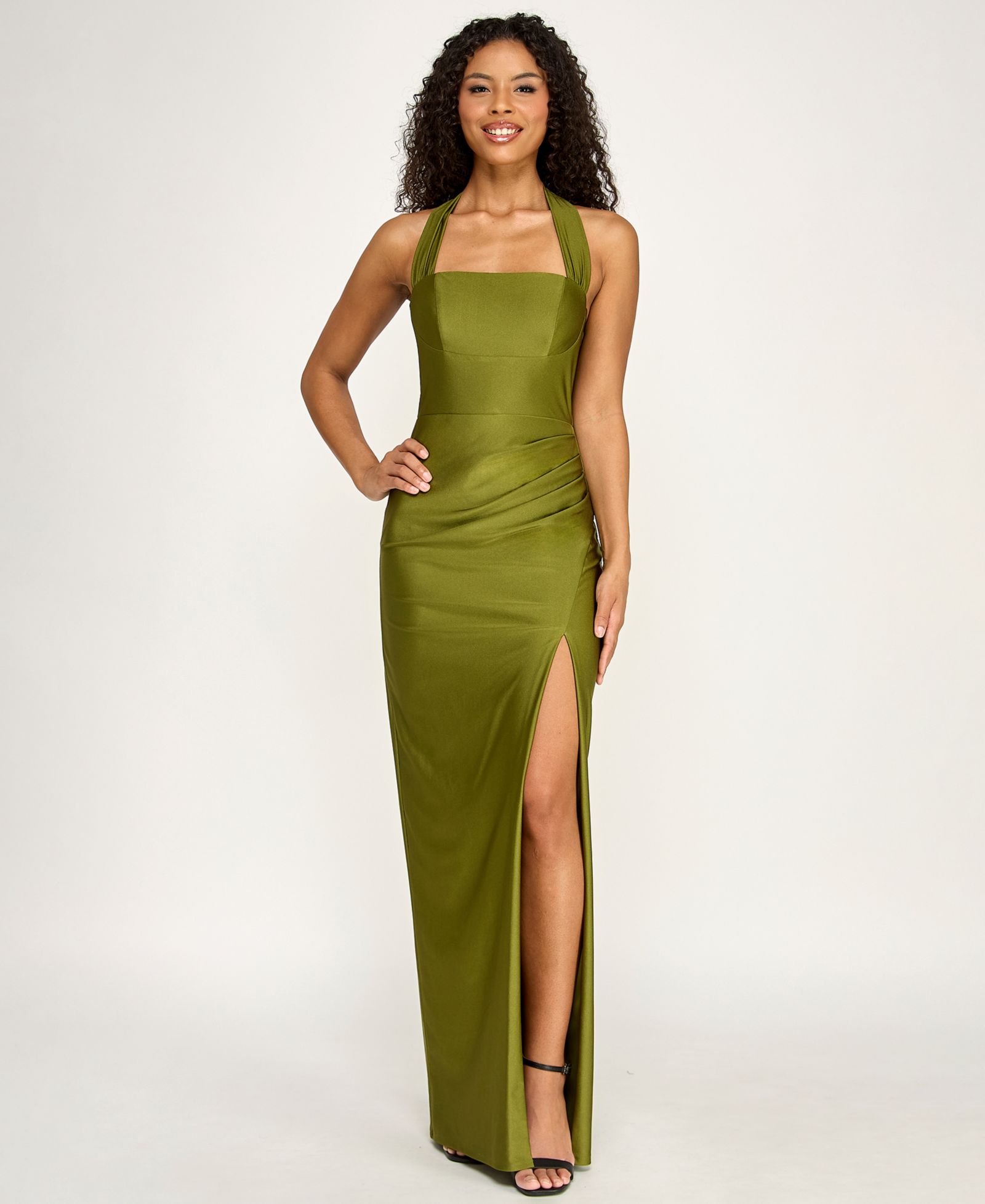 Детское вечернее платье SENI & CADE Satin Halter Tie Back Long