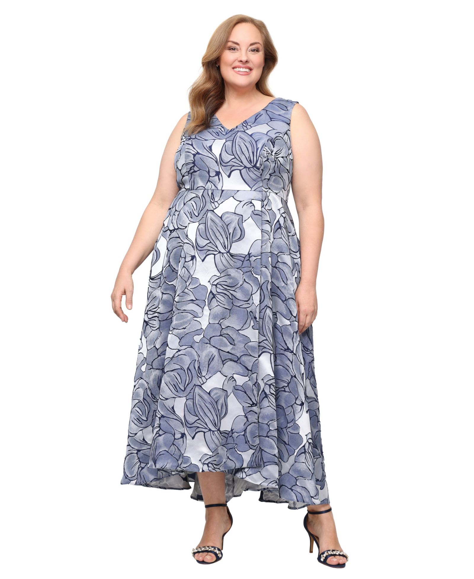 SL Fashions Plus Size High-Low Hem Ball Gown