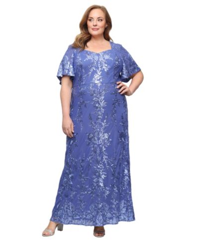 Alex Evenings Plus Embroidered Sweetheart Ball Gown