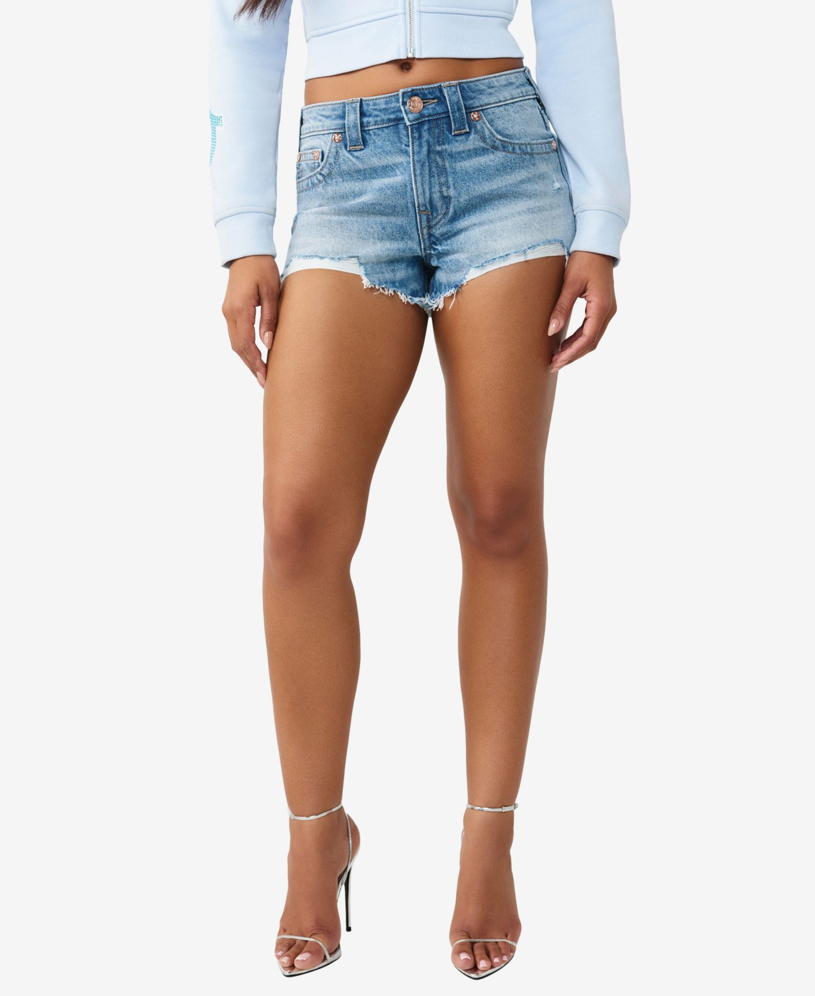True Religion Women's High-Rise Dolphin Shorts