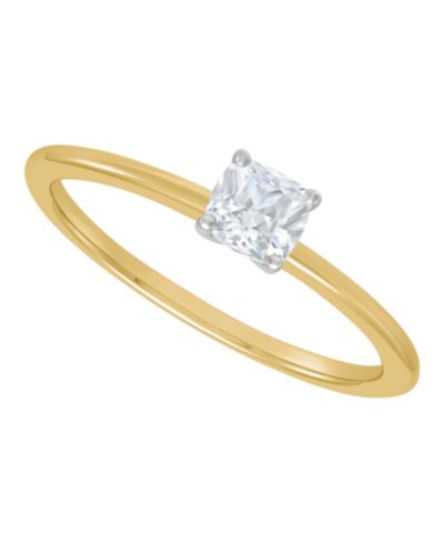 IGI Certified Lab Grown Diamond Solitaire Engagement Ring (1/2 ct. t.w.) in 14k White Gold or 14k Two Tone Gold