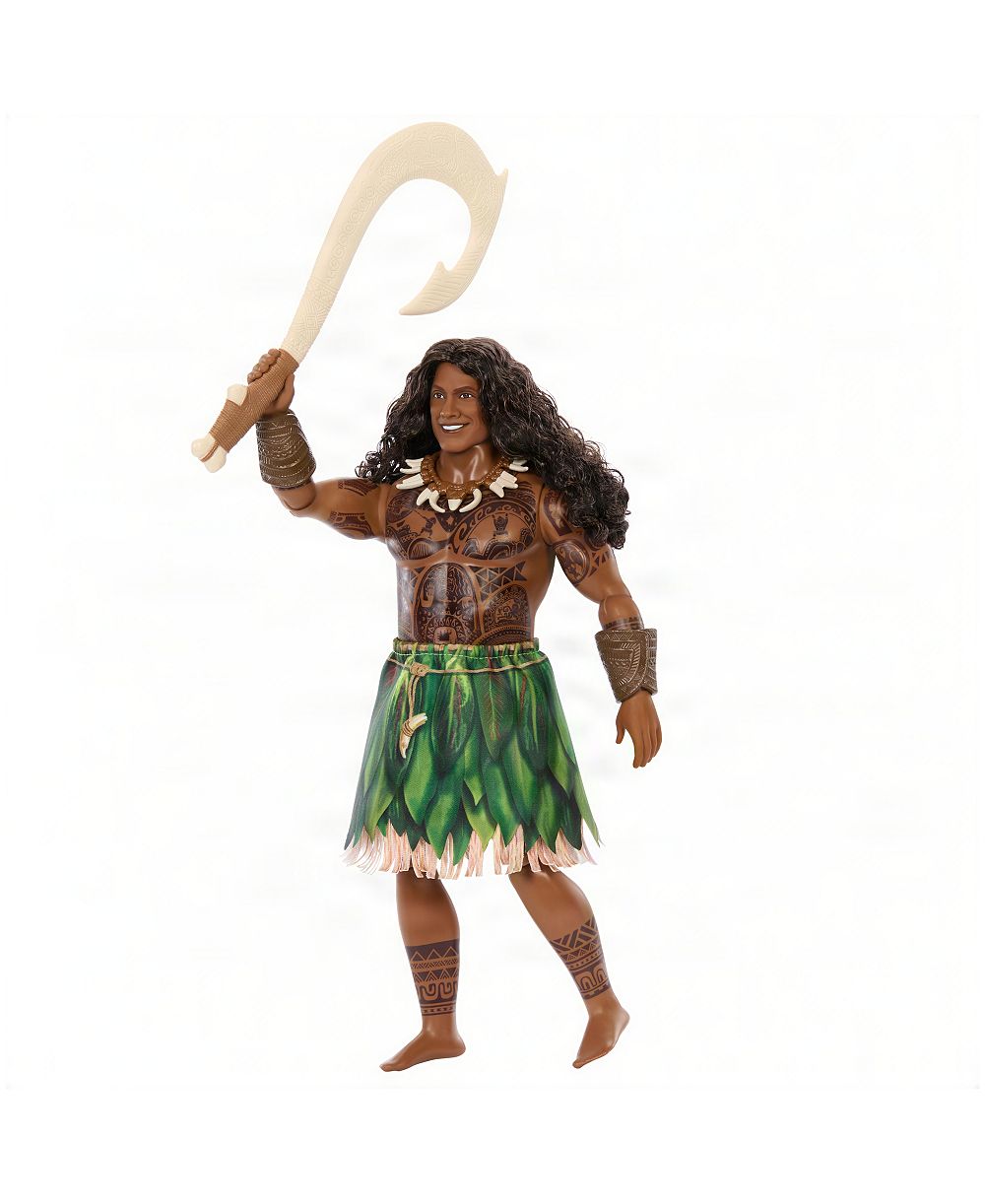 Disney Princess Maui Posable Fashion Doll with Detailed Tattoos, Removable Fashion and 4 Accessories, Ages 3+