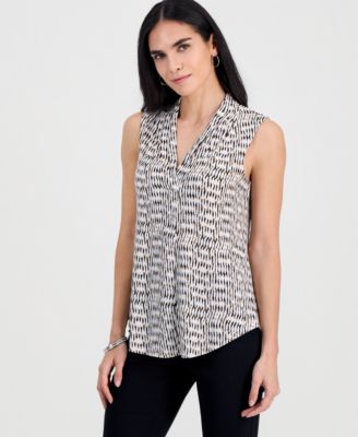 Женский топ JM Collection Petite Ity Sleeveless V-Neck