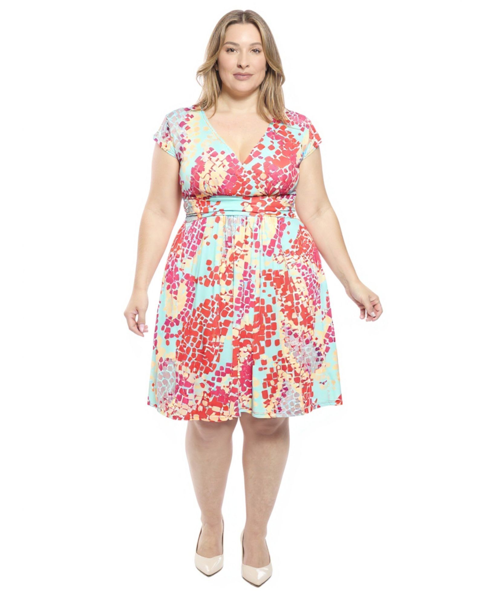 Платье 24seven Comfort Apparel Plus Size Abstract