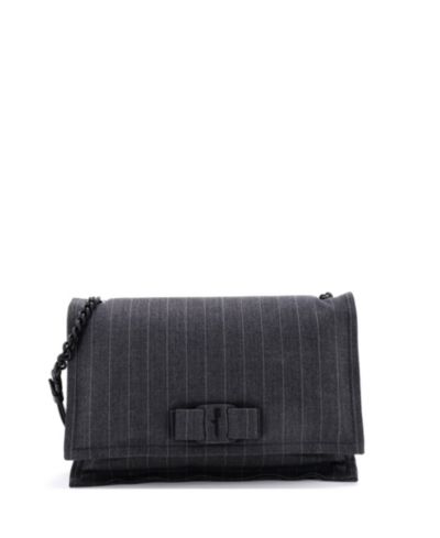 Pre-Owned Salvatore Ferragamo Medium Viva Bow Flap Bag Printed Leather