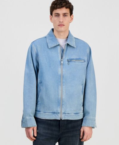 Мужская джинсовая куртка Hugo Boss Cotton Waffle Zip