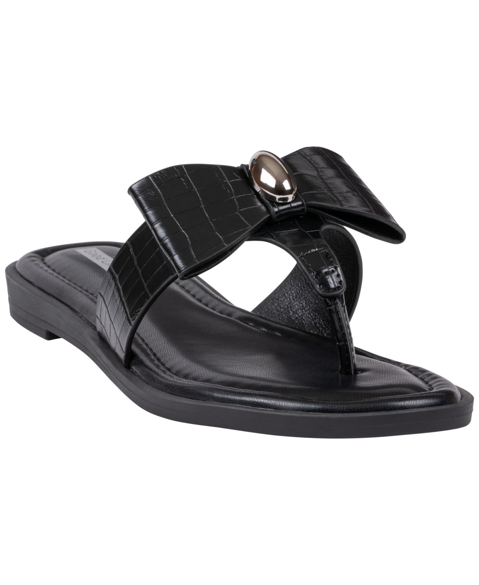 GC Shoes Women's Alba Bow Thong Flat Sandals