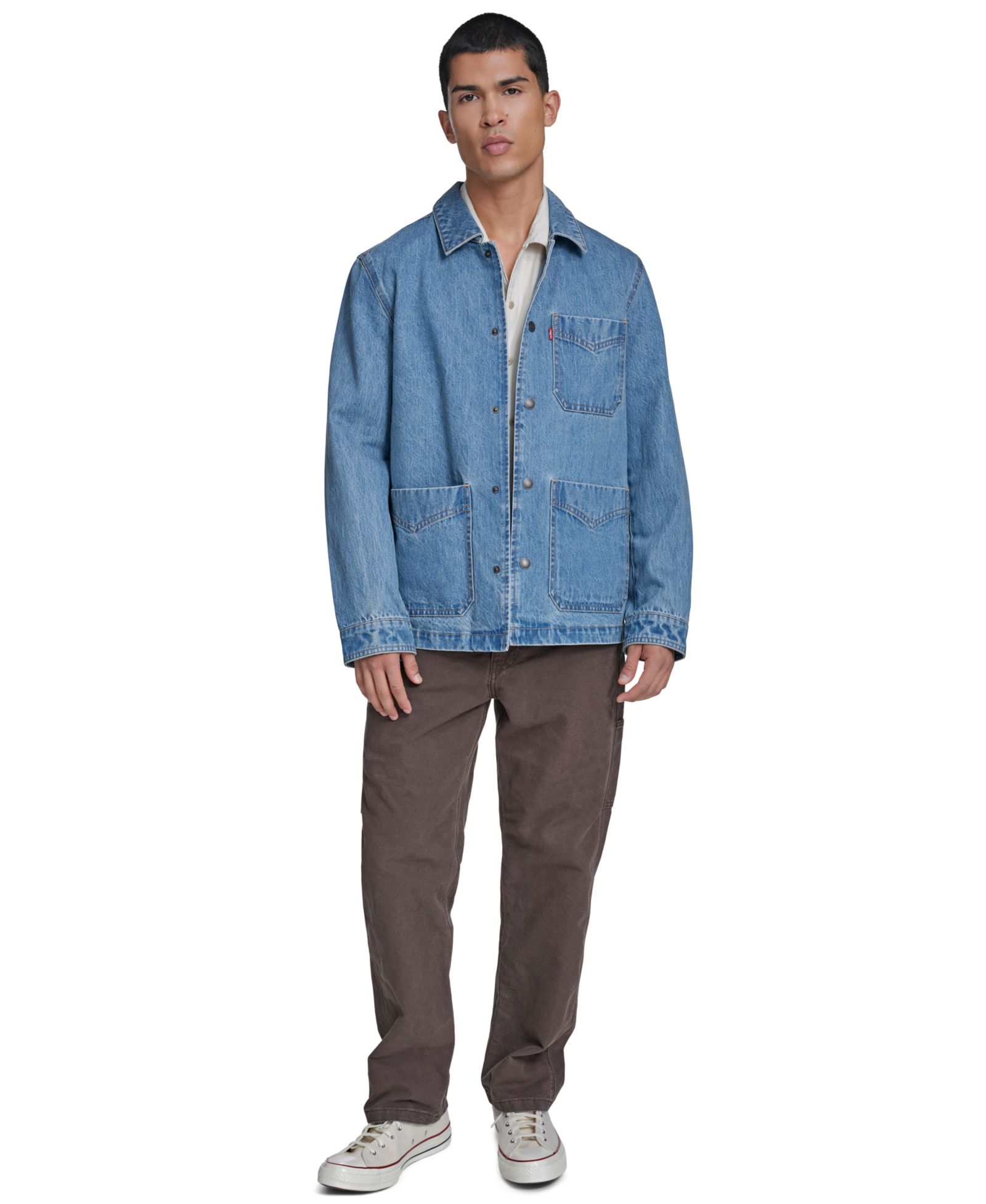 Levi's Men's Three-Pocket Zippered Chore Denim Jacket