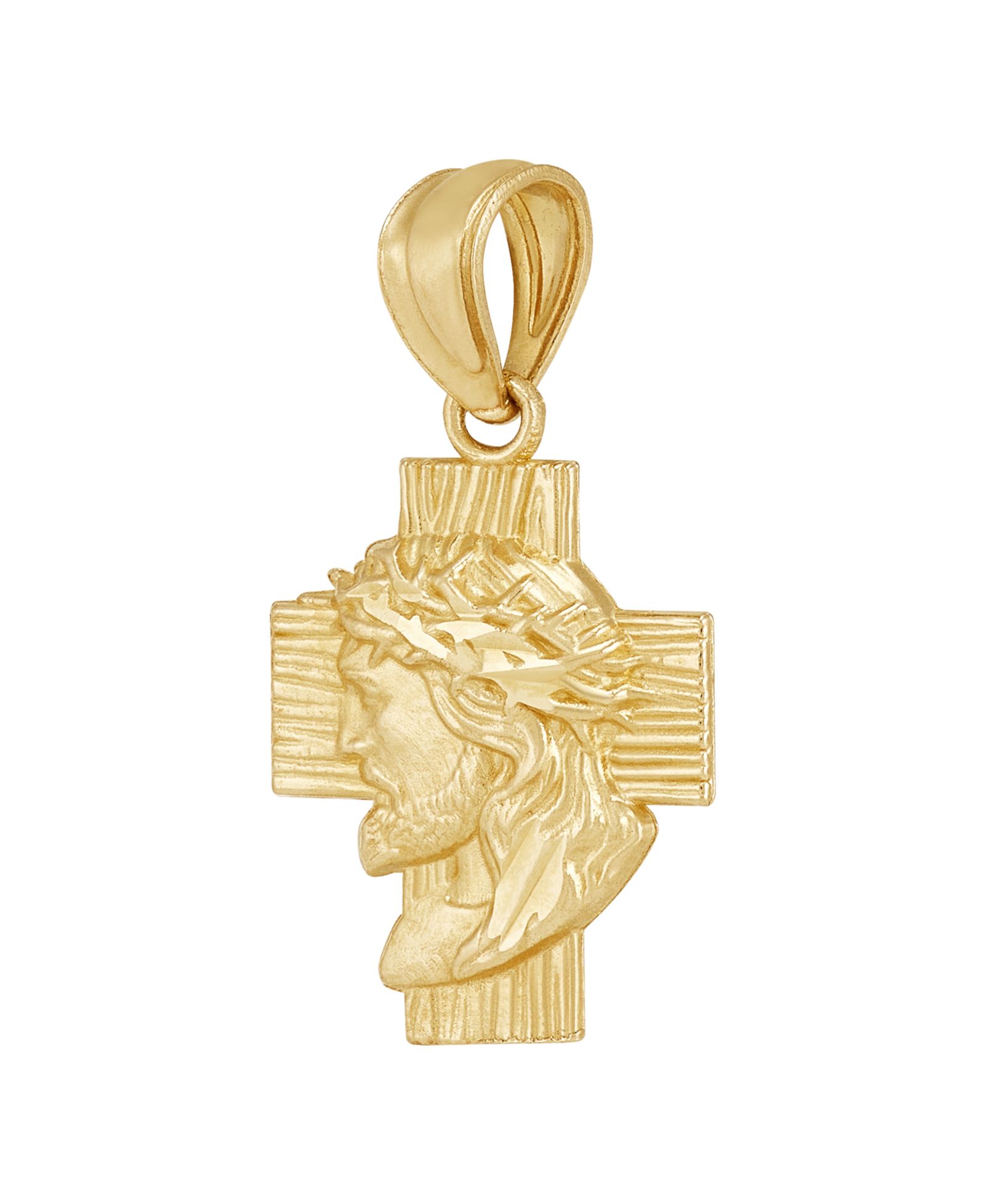 Macy's Jesus Cross Pendant Necklace in 14k Yellow Gold