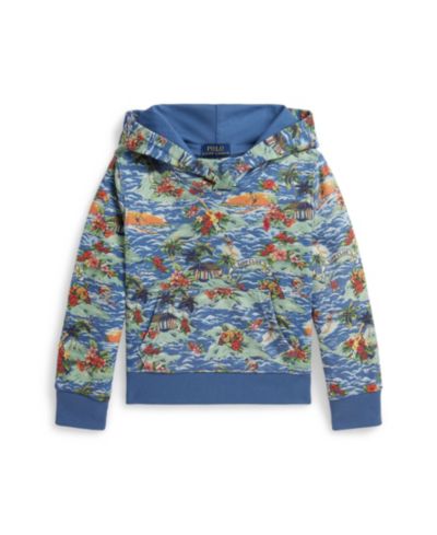 Polo Ralph Lauren Boys' 2-7 Tropical-Print Ribbed Cuff Hoodie