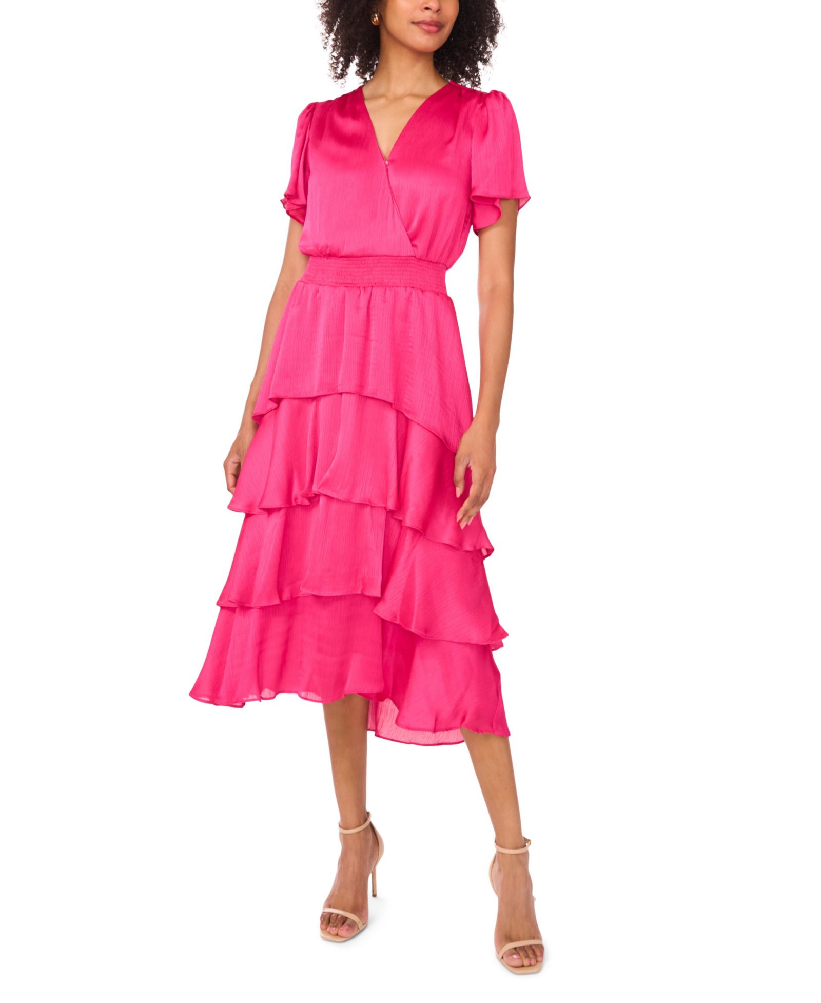 Женское платье Vince Camuto V-Neck Short-Sleeve Dress