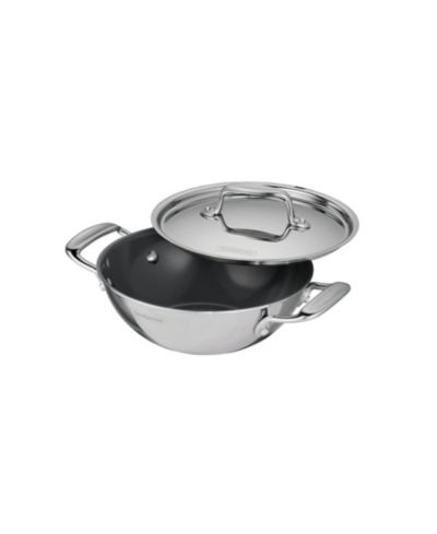 Tramontina Utsava Tri-Ply Clad Stainless Steel 1.75-Quart Covered Kadai