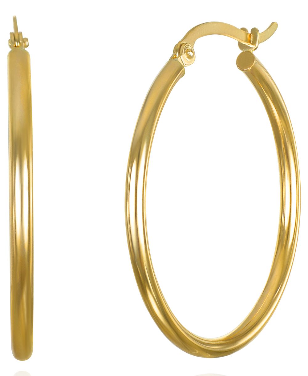 Серьги-кольца Macy's, 2x30mm, 10k желтое золото