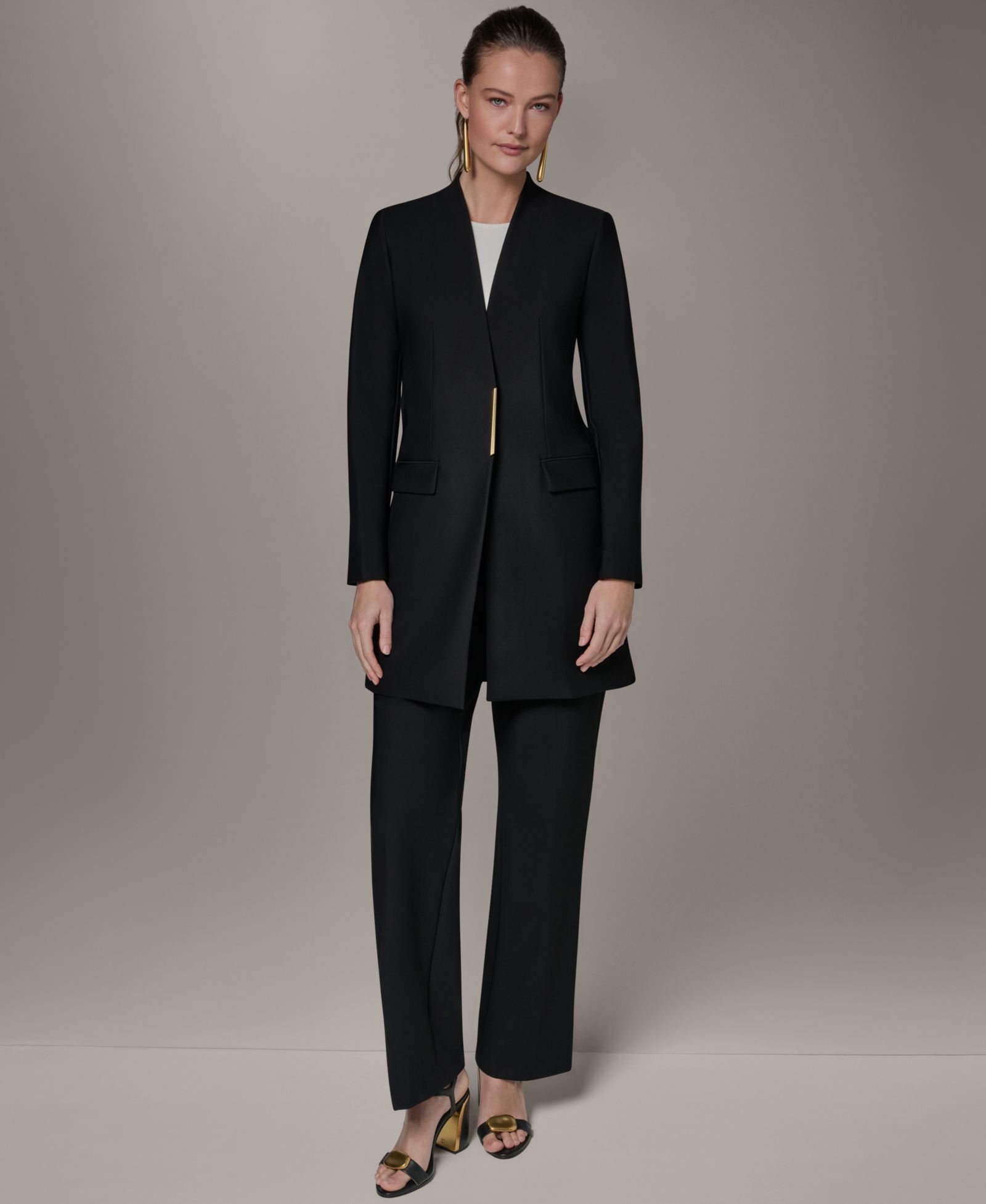 Donna Karan New York Petite Collarless Blazer