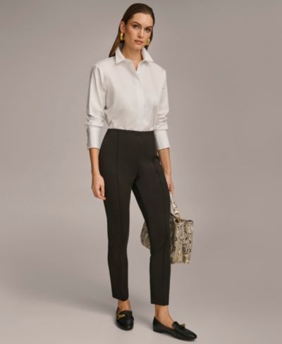 Женские брюки Donna Karan New York Petite Mid-Rise Ankle-Length