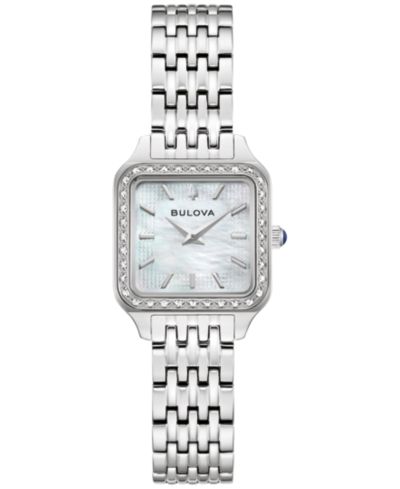 Женские часы Bulova Classic Sutton Silver-Tone Stainless Steel Bracelet Watch 22.7mm