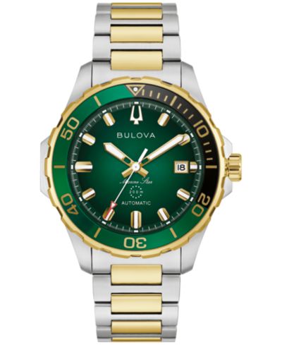 Мужские автоматические часы Bulova Marine Star Series с двуцветным нержавеющим браслетом, 45 мм