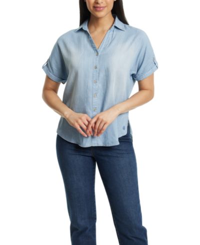 Gloria Vanderbilt Women's Demi Short-Sleeve Shirt