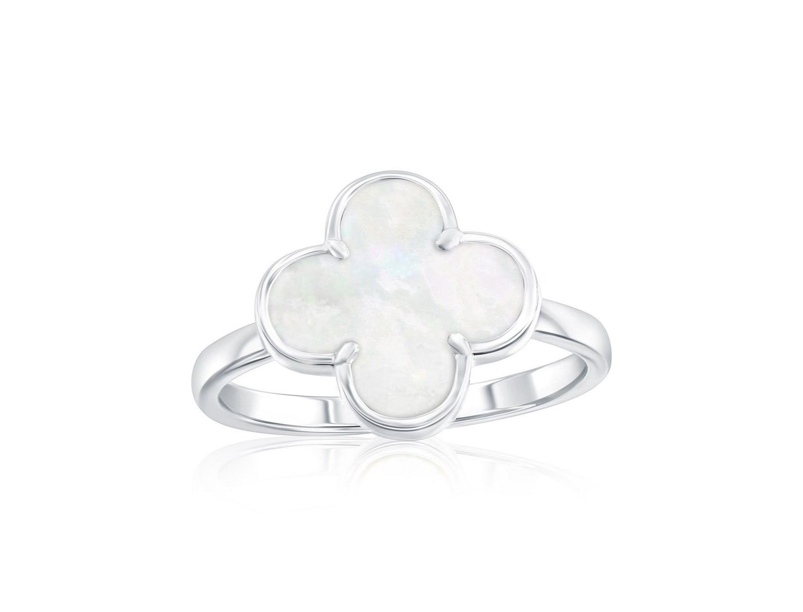 Кольцо Simona Sterling Silver Mother of Pearl Clover